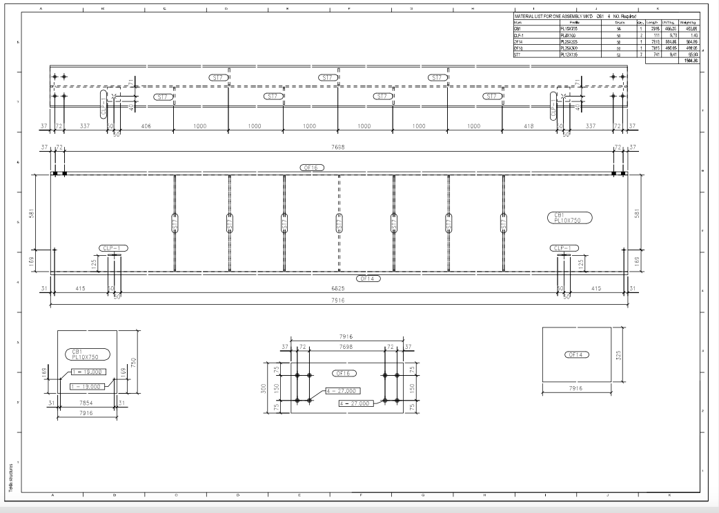 crane beam detailing of steel structure